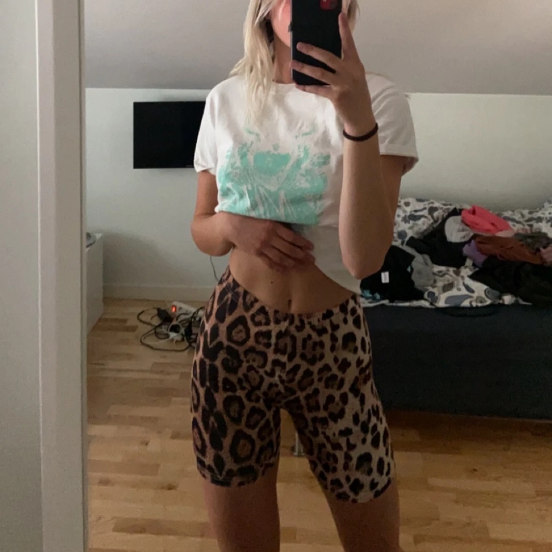 Leoprintade cykelbyxor - 90