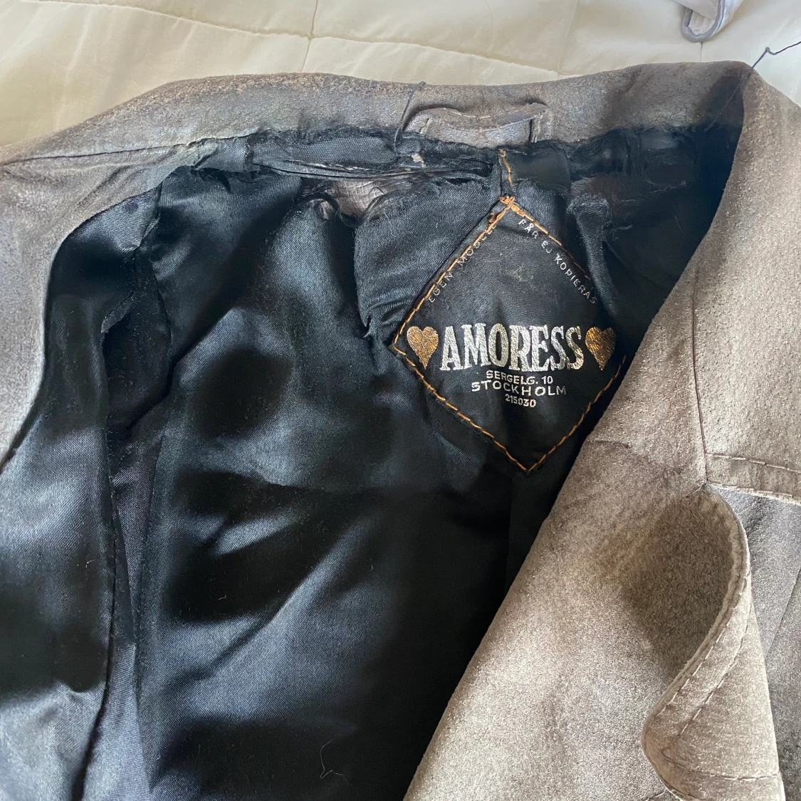 Äkta läder jacka  - 91