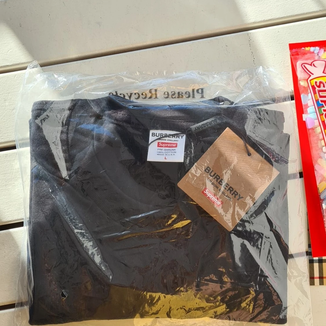 Supreme x Burberry box logo t-shirt