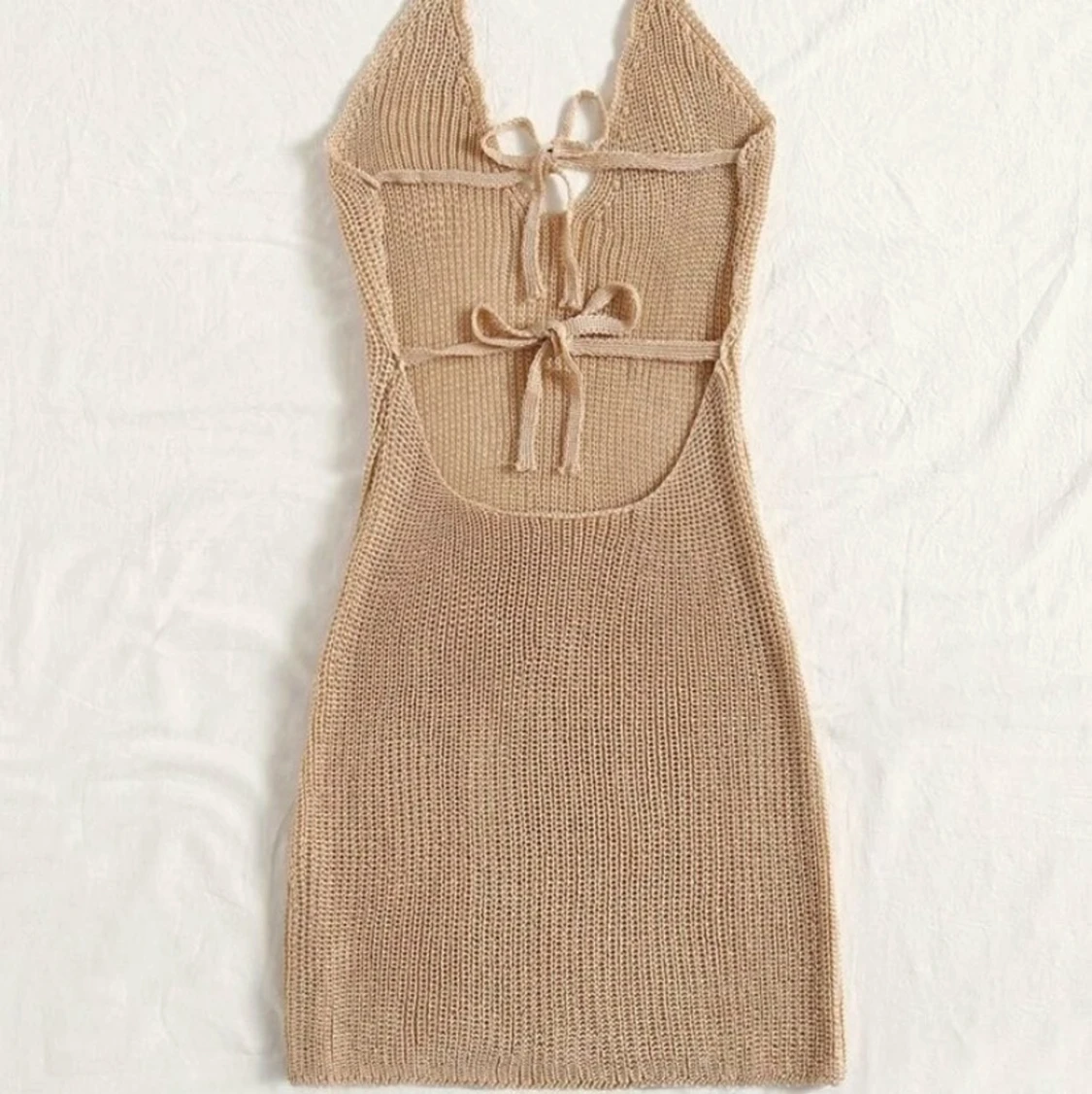 Stickad strandklänning - 90