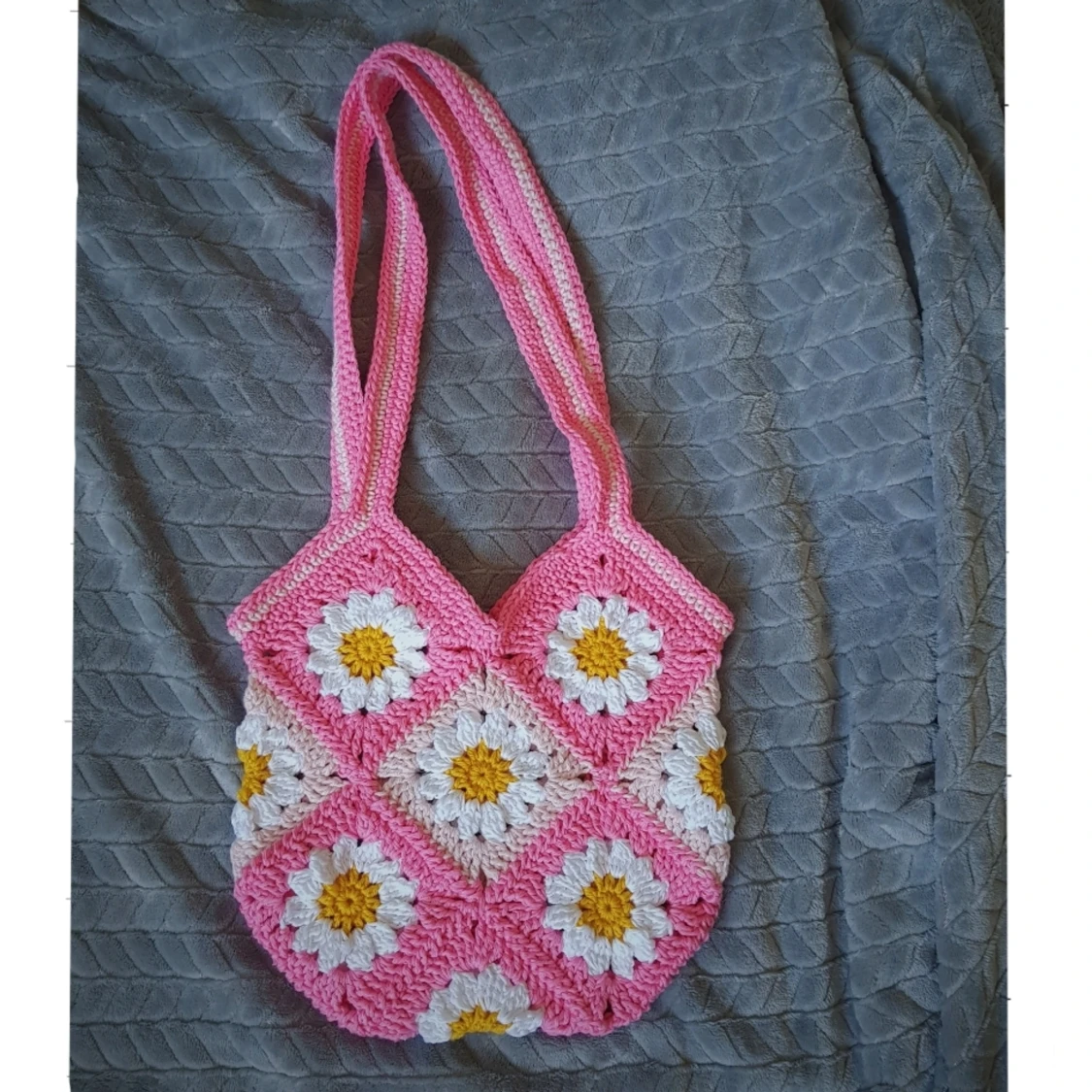 Virkad Väska - Rosa