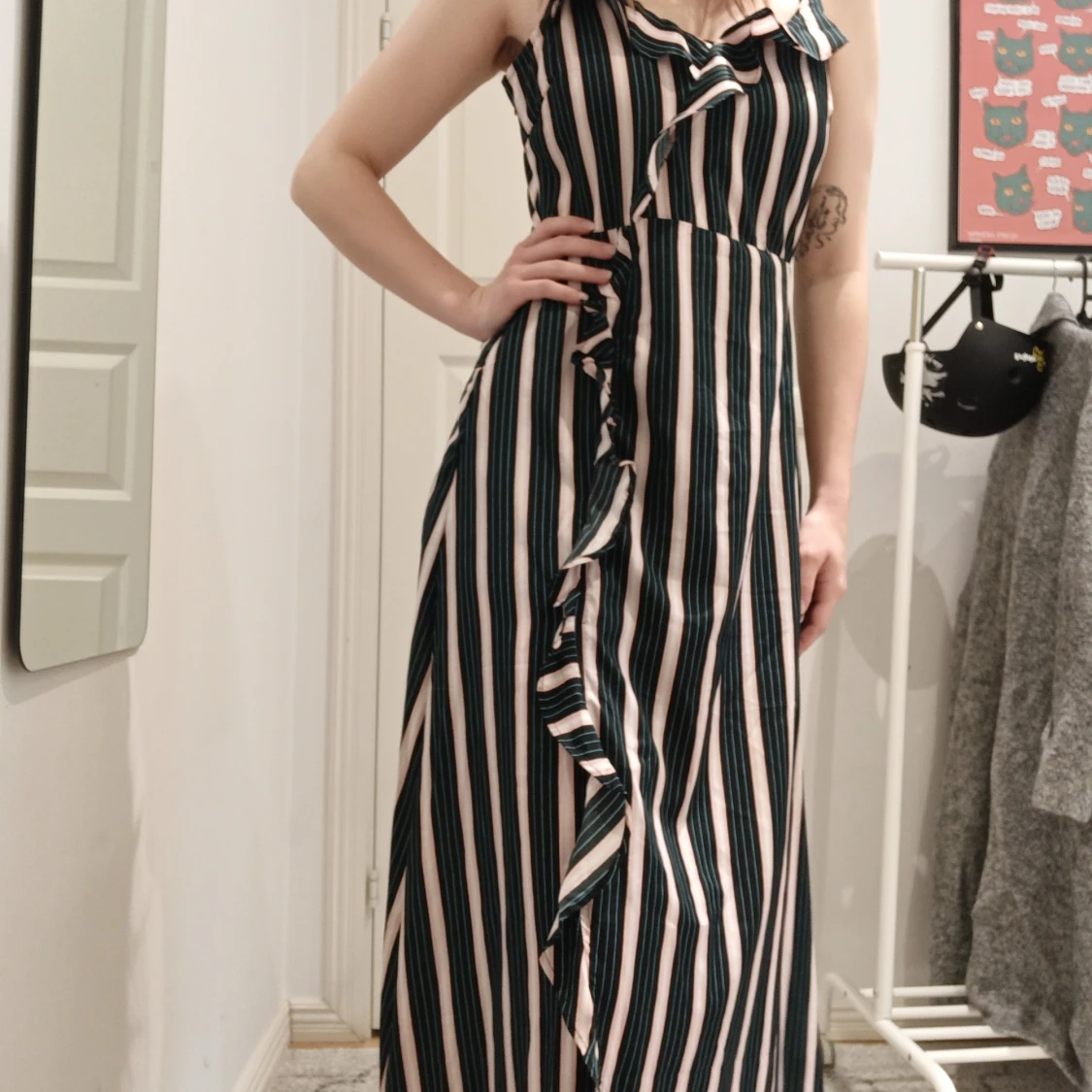 Long dress with ruffles