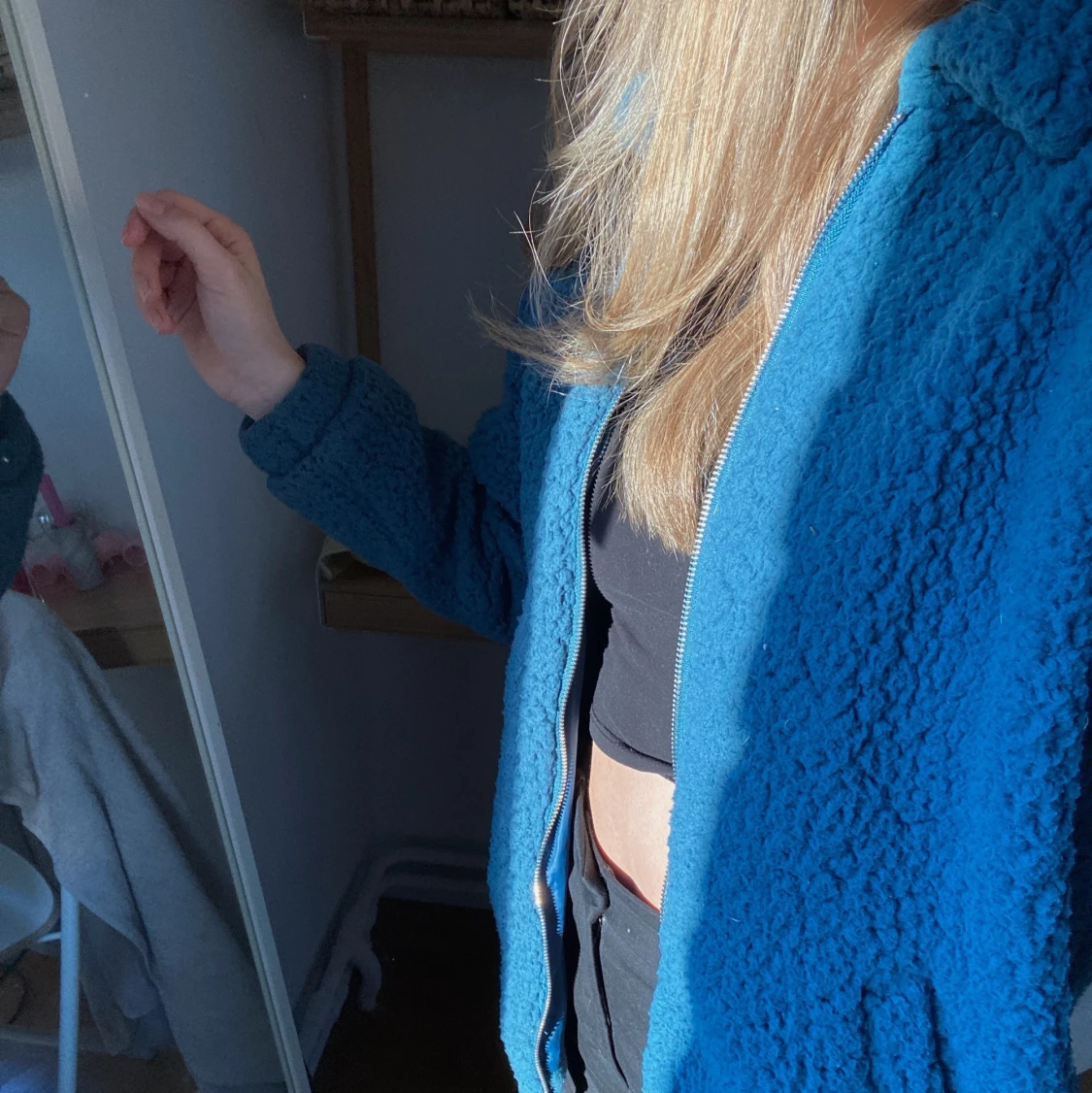 Blå teddyJacka