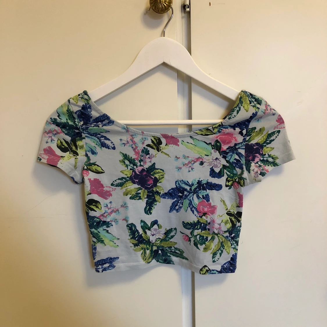 Blommig Crop Top