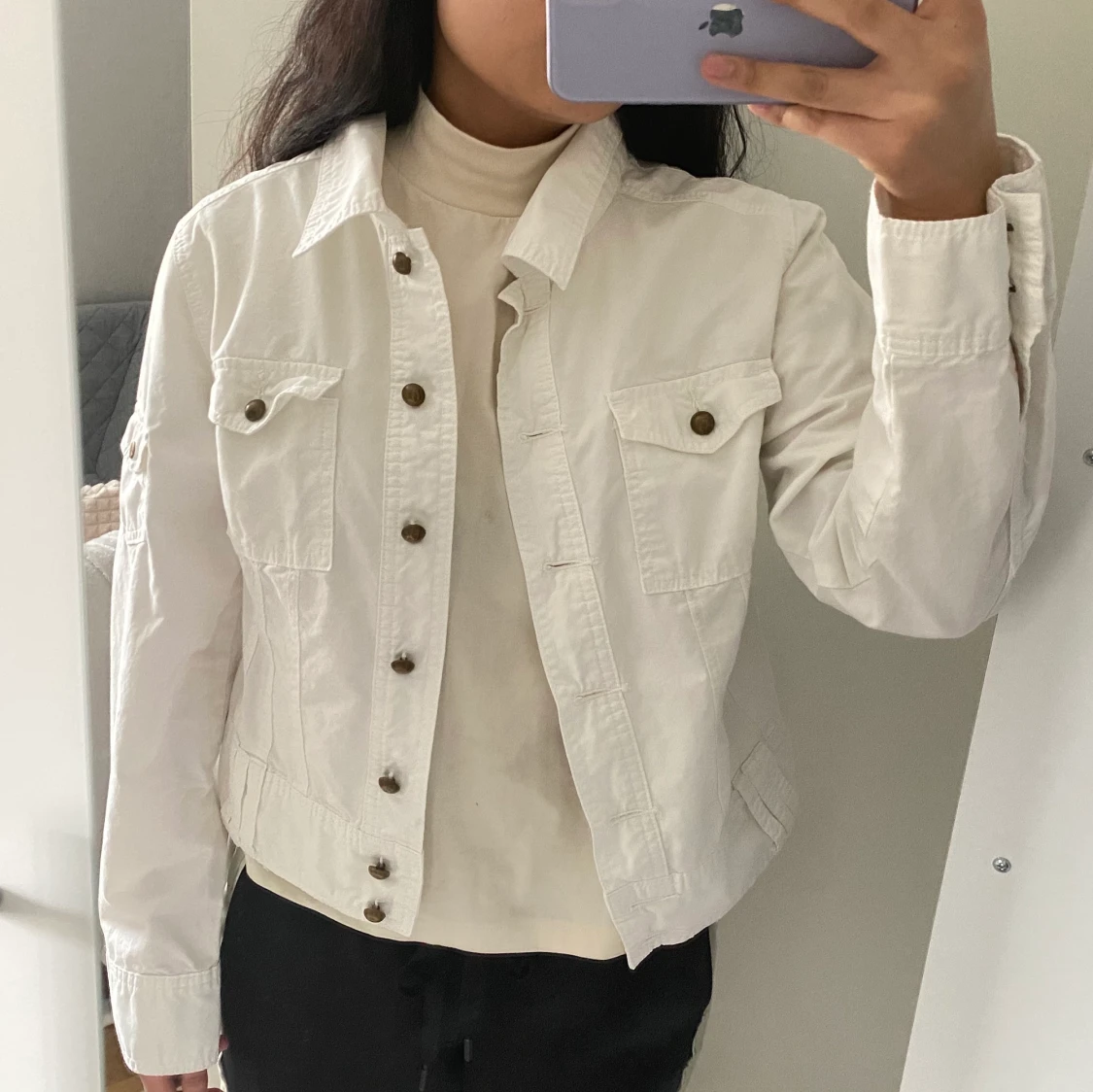 Vit Skjortjacka 