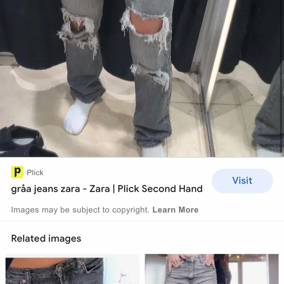 Grå zara jeans  - 90