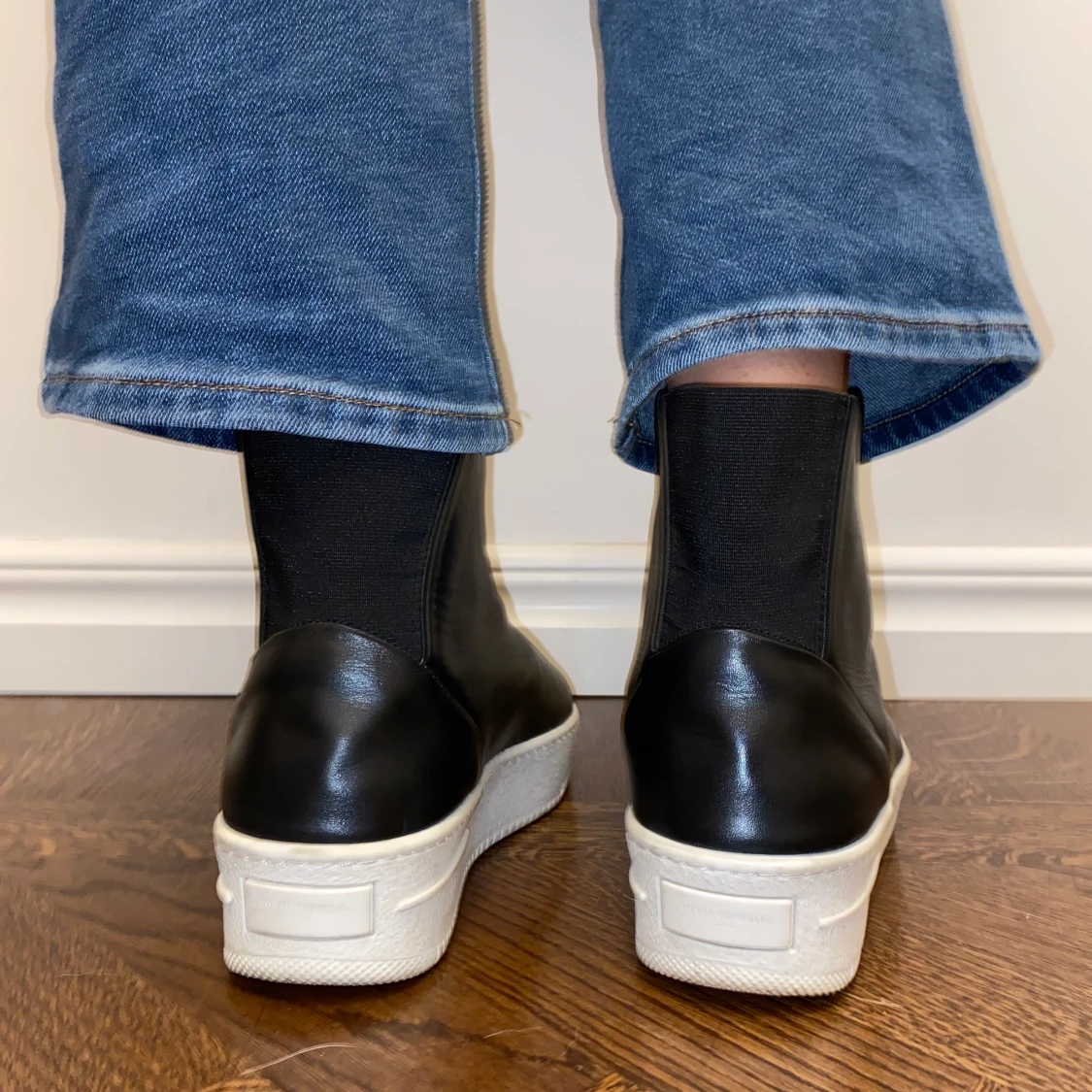 Läder sneaker stövlar  - 91