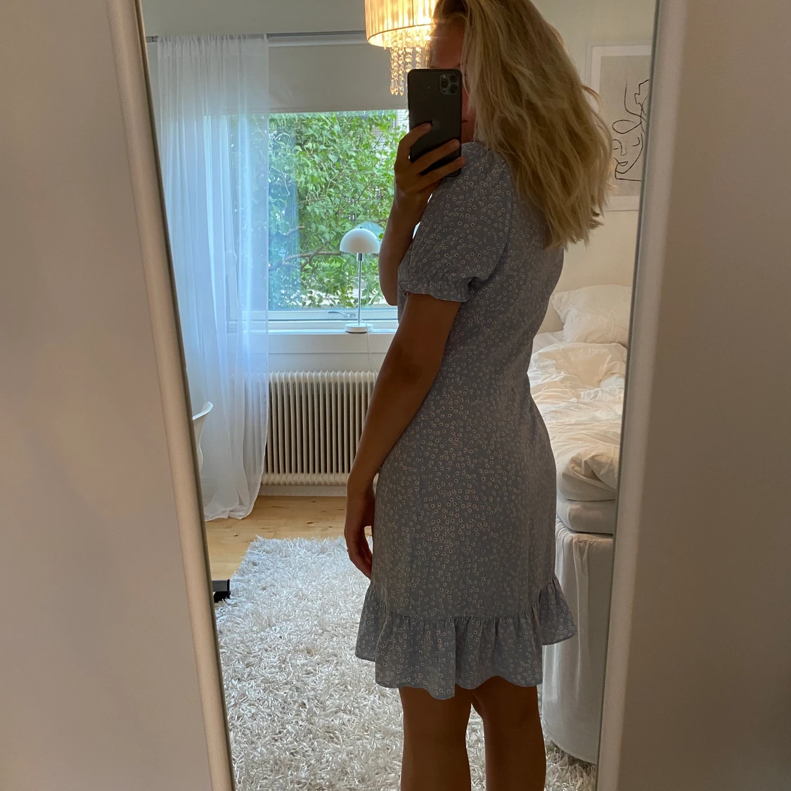 Blå söt Klänning från Nelly  - 90