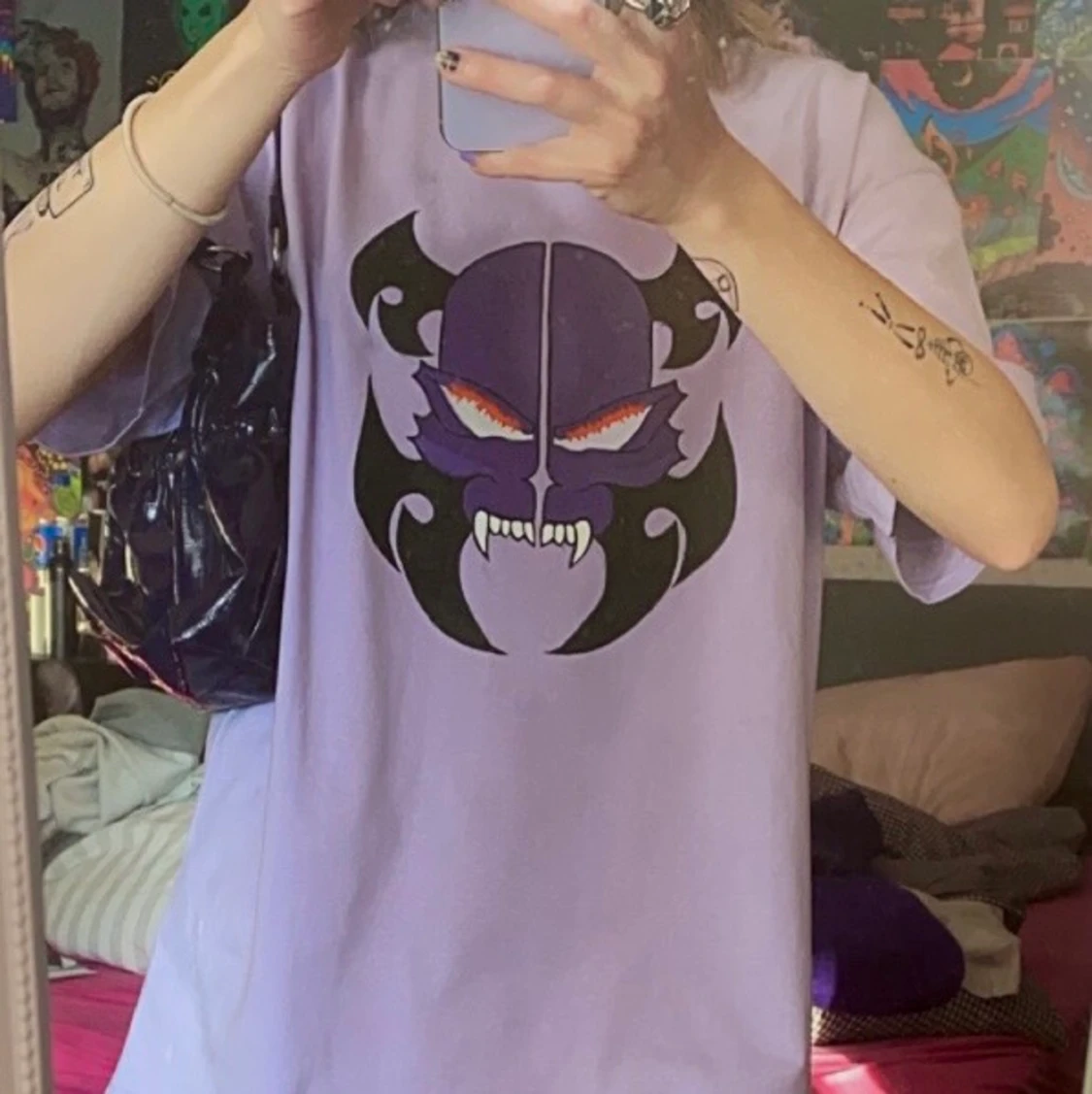 Oversized T-shirt i Lila  - 91