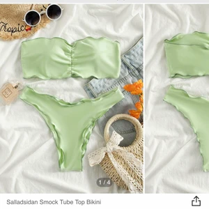 Grön bikini set - Jätte fint grönt bikini det men beställde tyvärr i fel storlek o väljer att sälja vidare 
