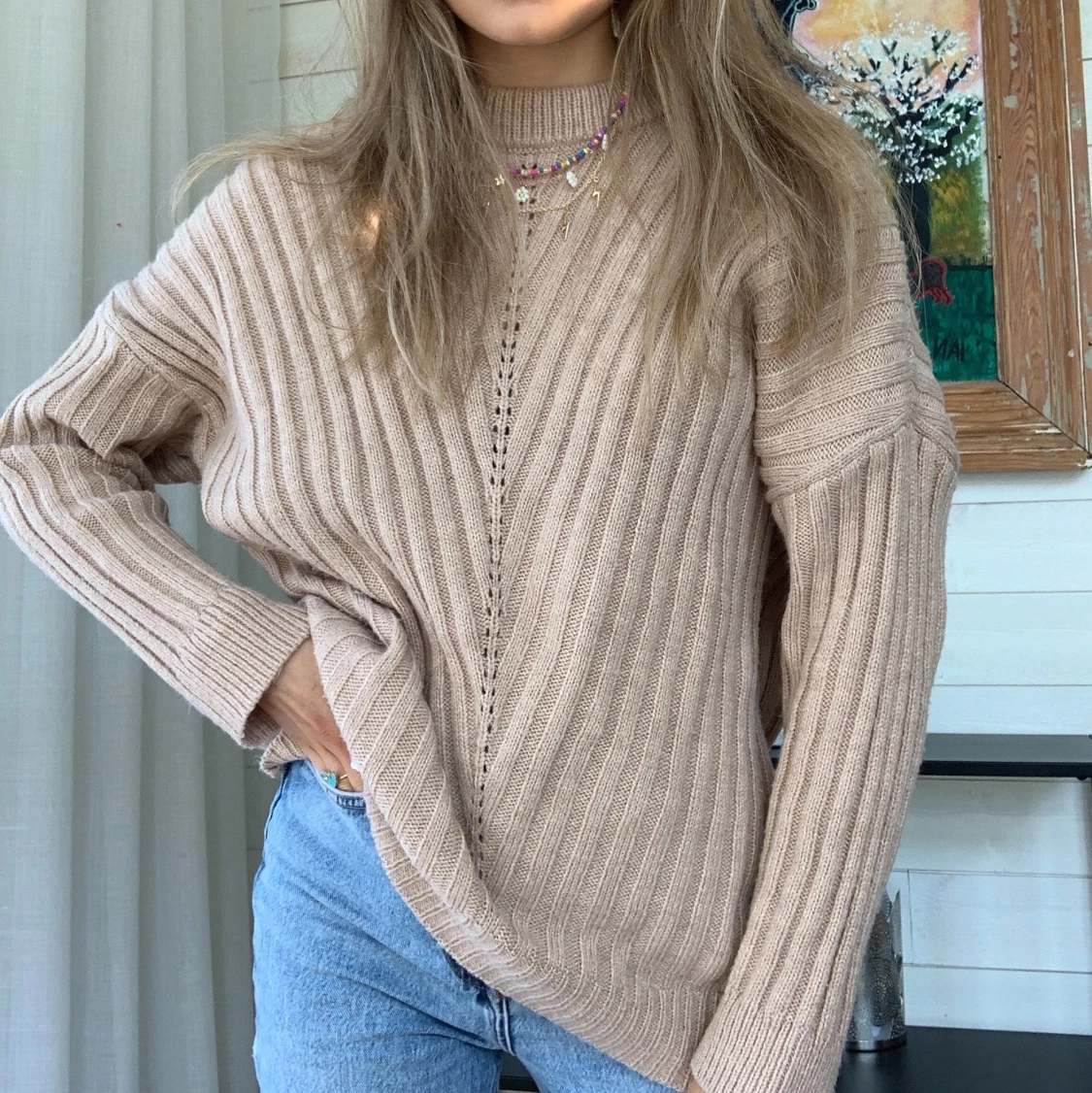 SÅÅ FIN STICKAD FRÅN MANGO🥭💗🐠🌸💚