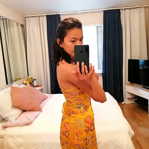 Cute Summer Dress - Used once for a party. Fabric is similar to silk. 