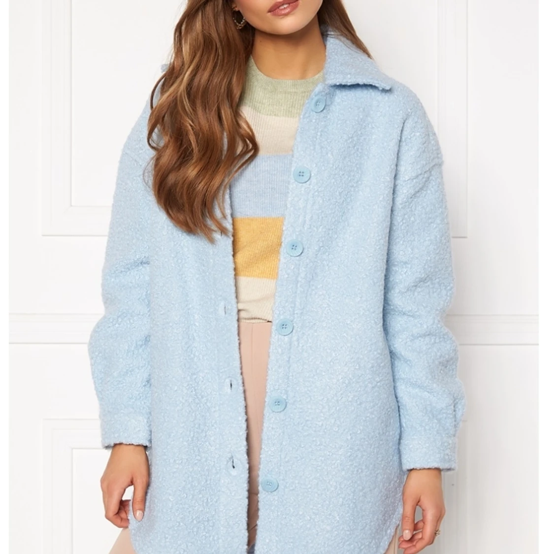 Blå skjortjacka storlek M 