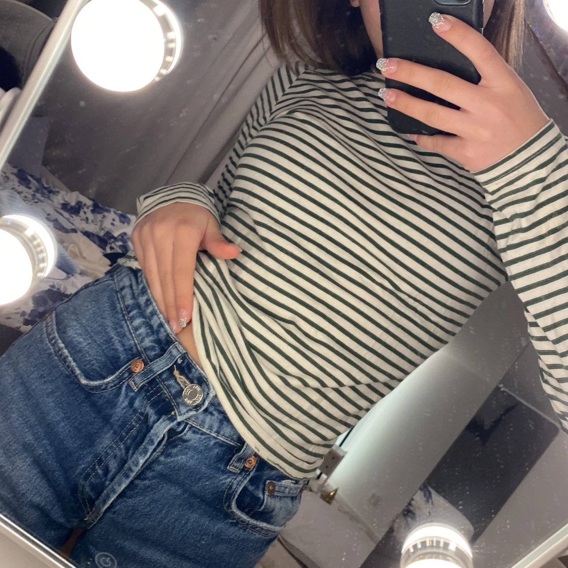 Randig långärmad tröja - 91