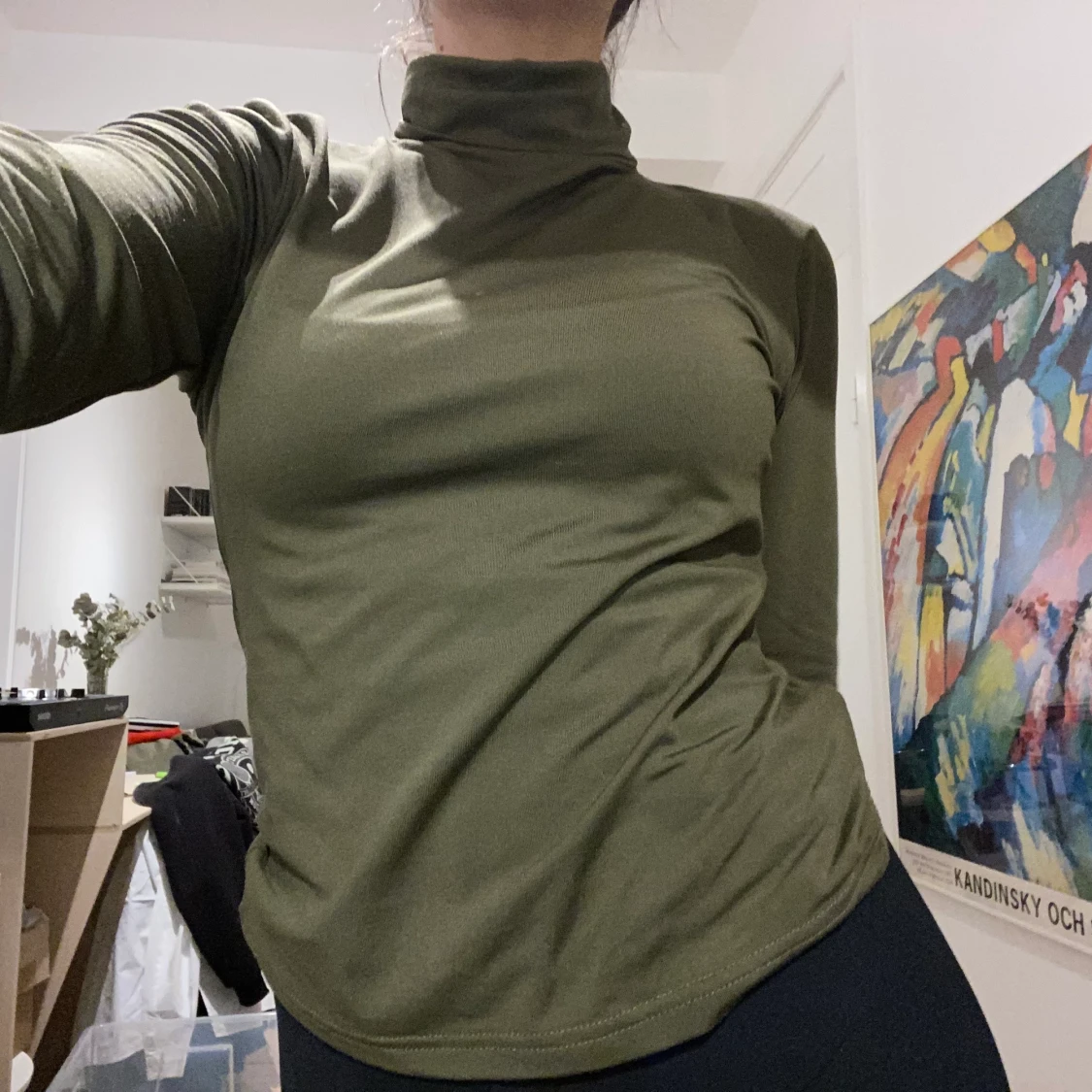 Olivgrön polotröja