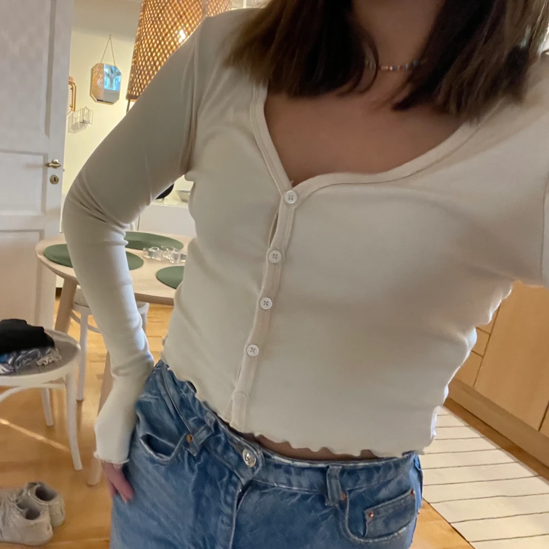 Beige topp - 90