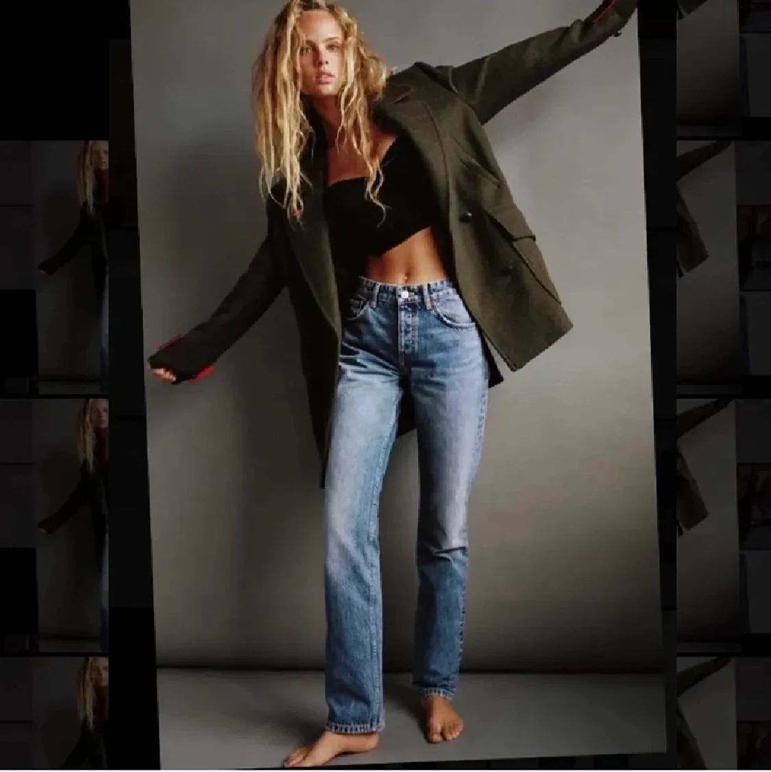 Zara midwaist straight jeans