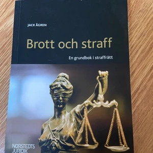 Juridik, Brott och straff  - Brott och straff av jack Ågren. I ny skick 