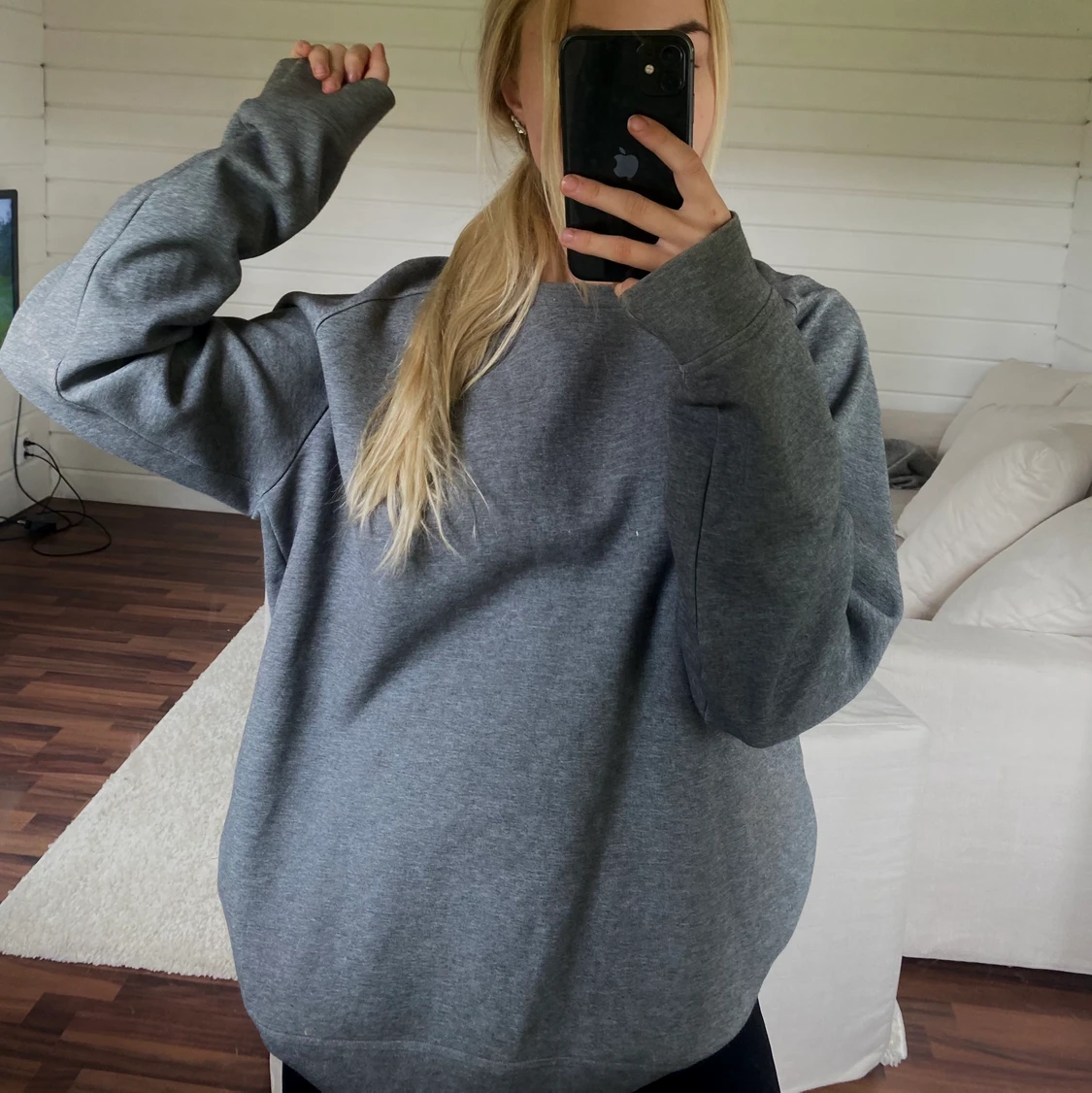 Mörkgrå sweatshirt - 90