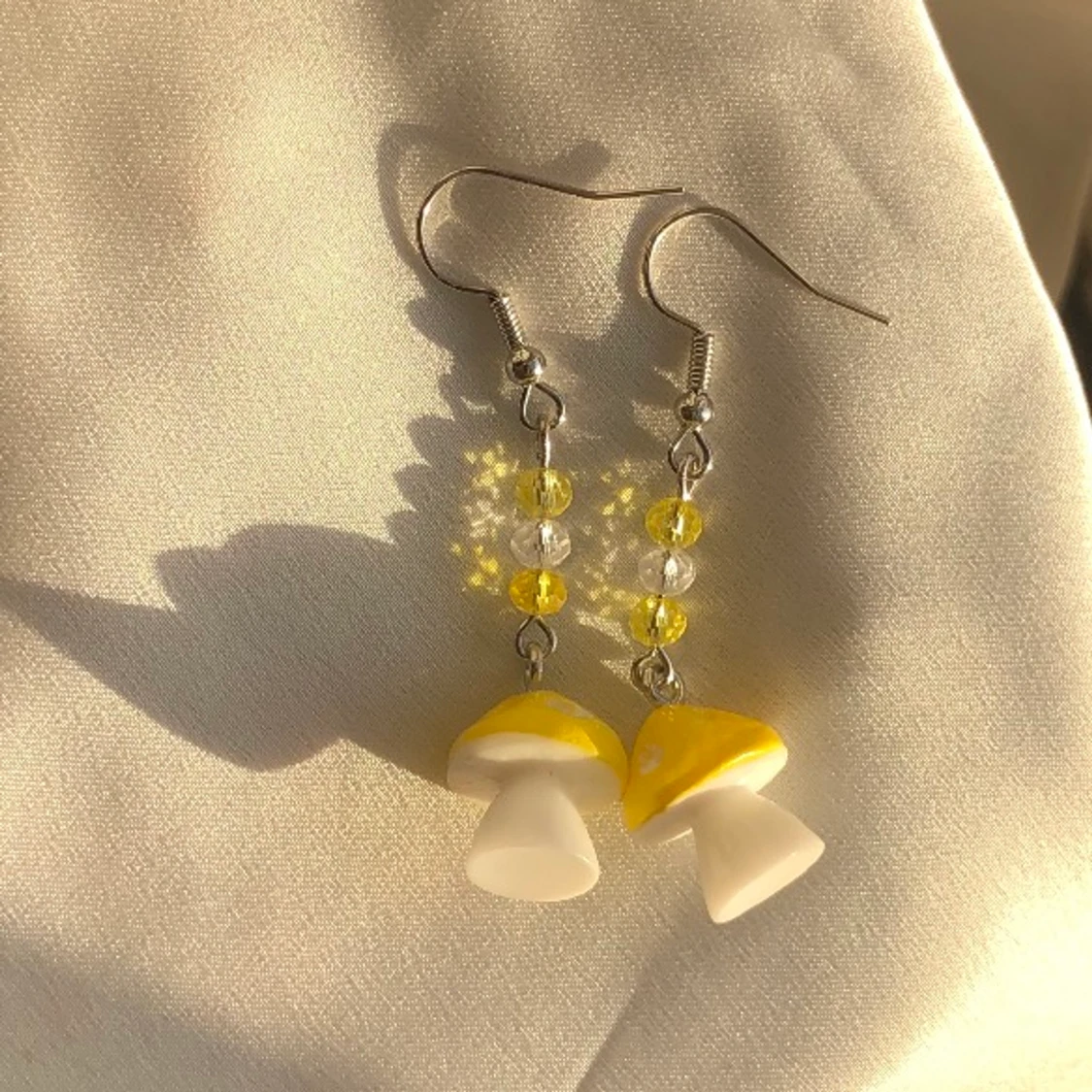 Gula svamp örhängen  - 91