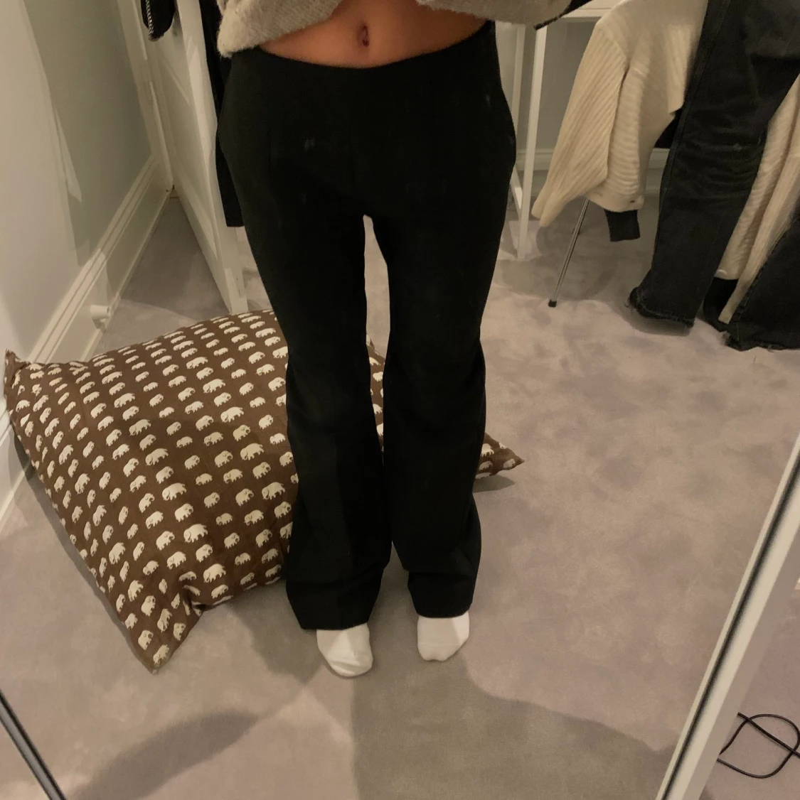 Lågmidjade kostymbyxor