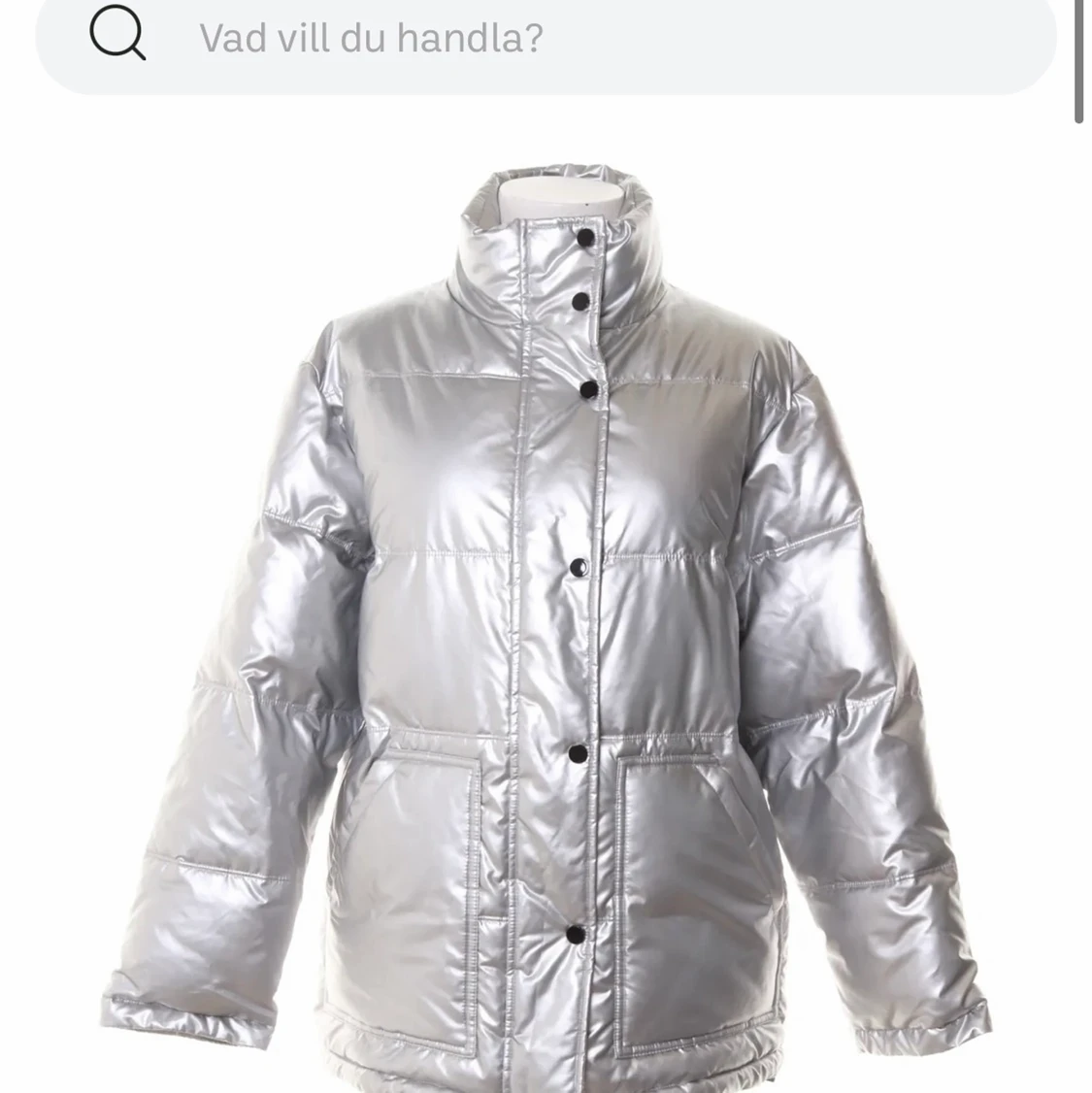 Puffer i silver från Topshop