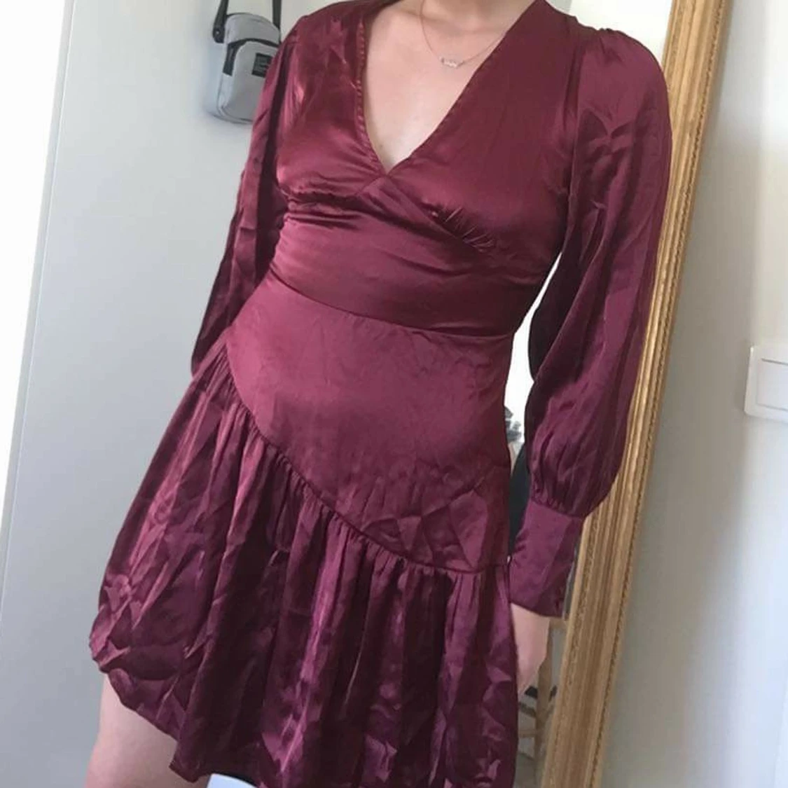 Vinröd klänning  - 90