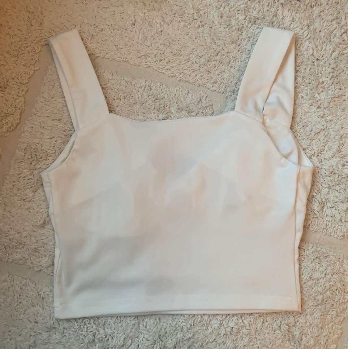 Söt Vit Crop Topp  - 90