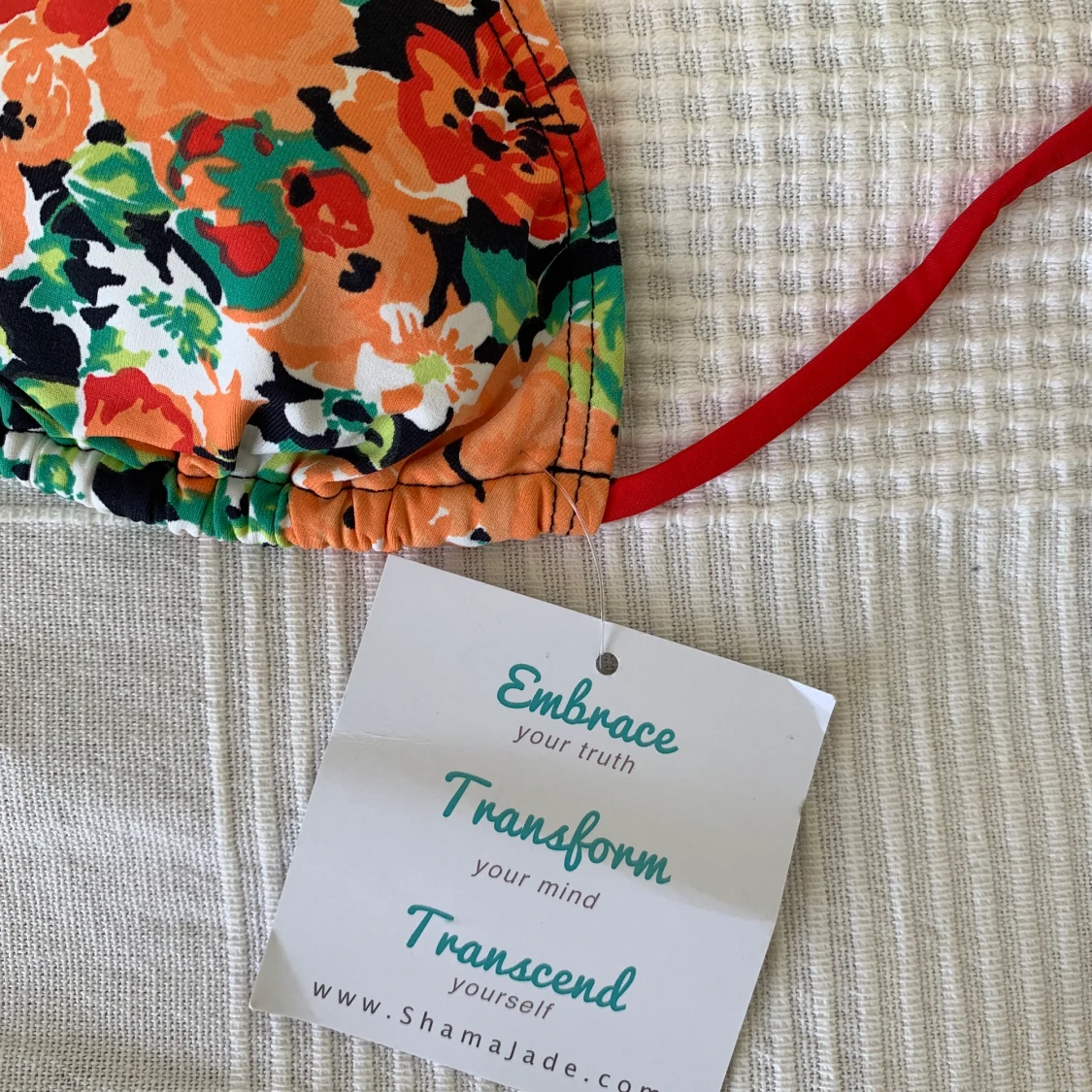 Blommig bikiniöverdel stl XS/S - 91