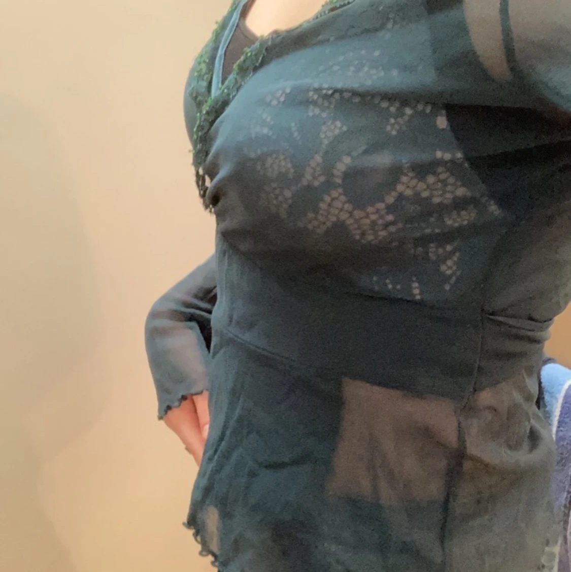 Mörkgrön meshtopp - 90