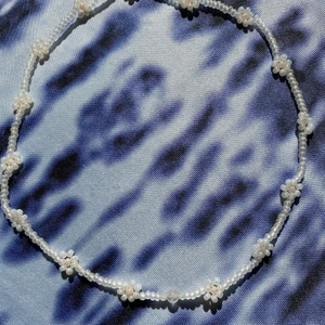 Halsband - Pärlhalsband med akvamarin och rosenkvart. 70kr inklusive frakt