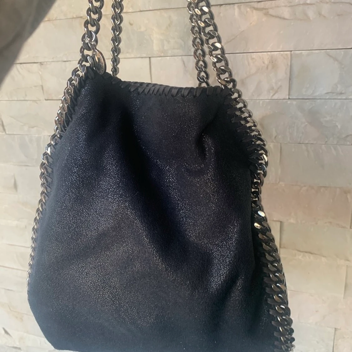 Marinblå stella mccartney väska, mini - 91