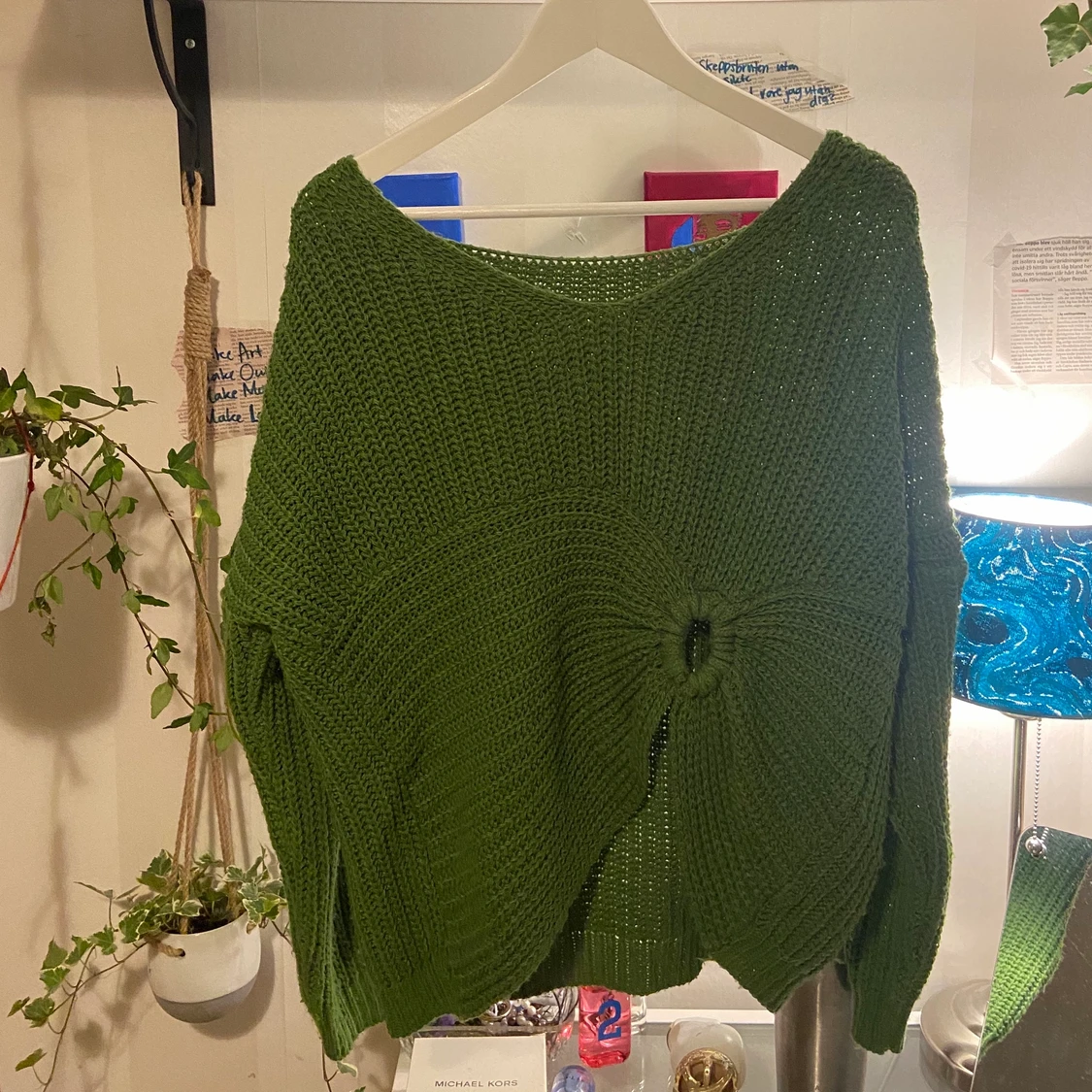 Grön stickad tröja 