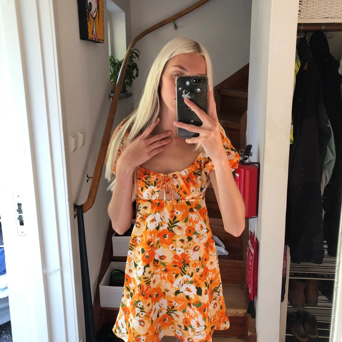 blommig klänning - 91