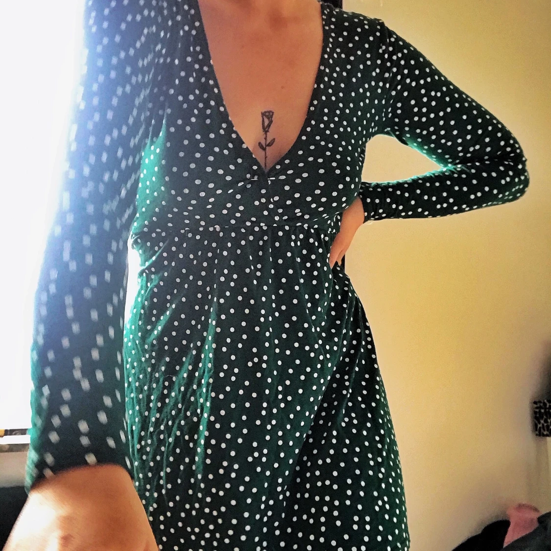 Grön prickig sommarklänning 🍃 - 91