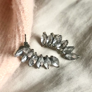 Örhängen silver strass  - Örhängen i fin form som följer örat! Köparen står för frakt 📩