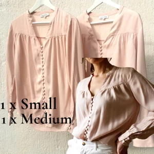 SecondFemale rosa pastell nude bluse 1x S 1x M - Både blusen är som ny! Blush pink pastell rosa 🌸 390kr styck plus porto 45kr med som blå påsar från Posten. Skickar alltid bildbevis och kvitto. Finns mer bilder och mått.