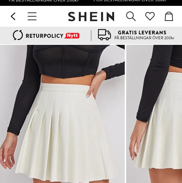 Super snygg tennis kjol från shein. aldrig använd bara provat den då den inte va min stil! Påse och allt finns kvar ❤️ frakt ingår inte, hör av dig vid intresse. Kjolar.