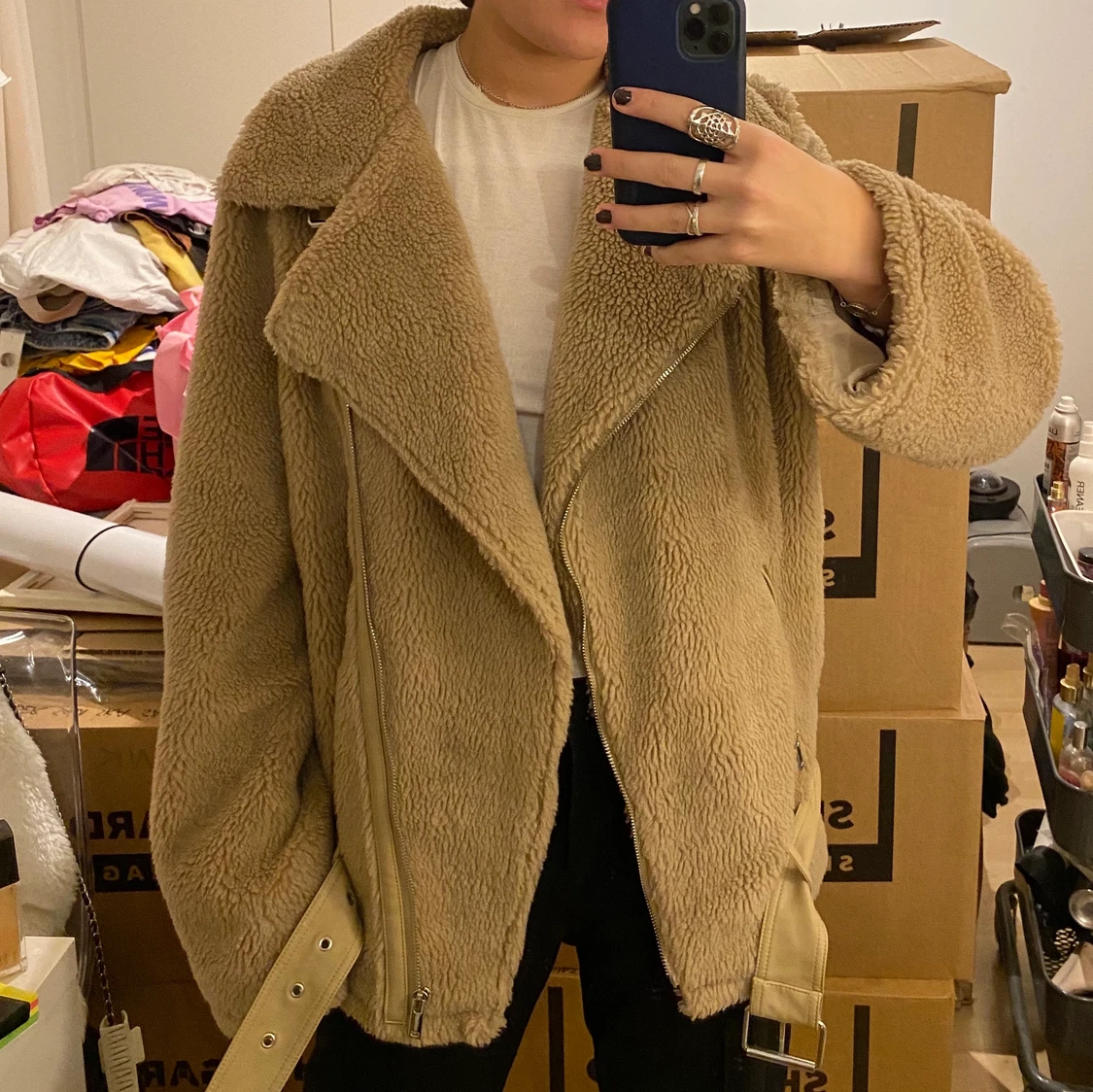 Biker-pälsjacka strl. M! - 91