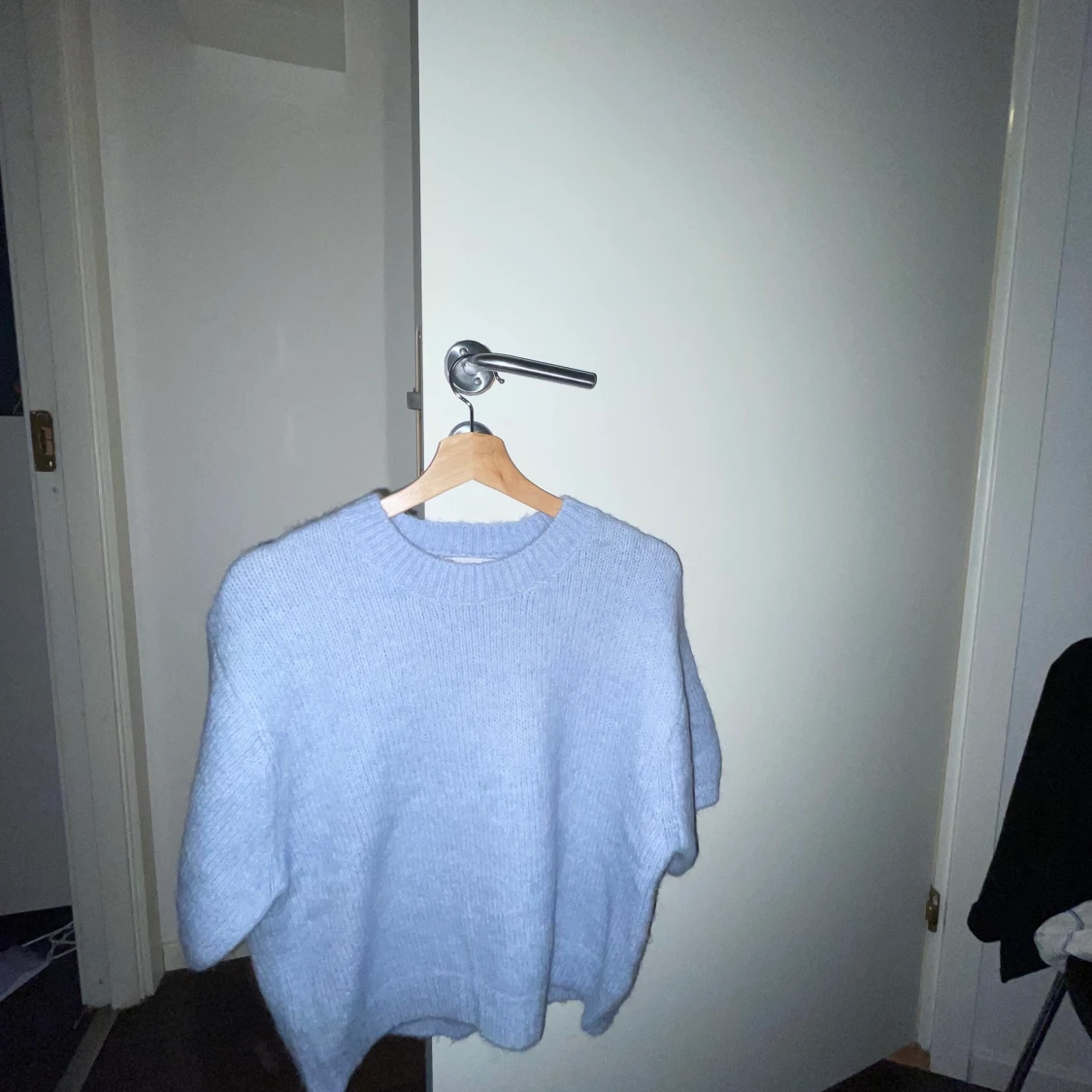 Ljus blå stickad tröja från zara