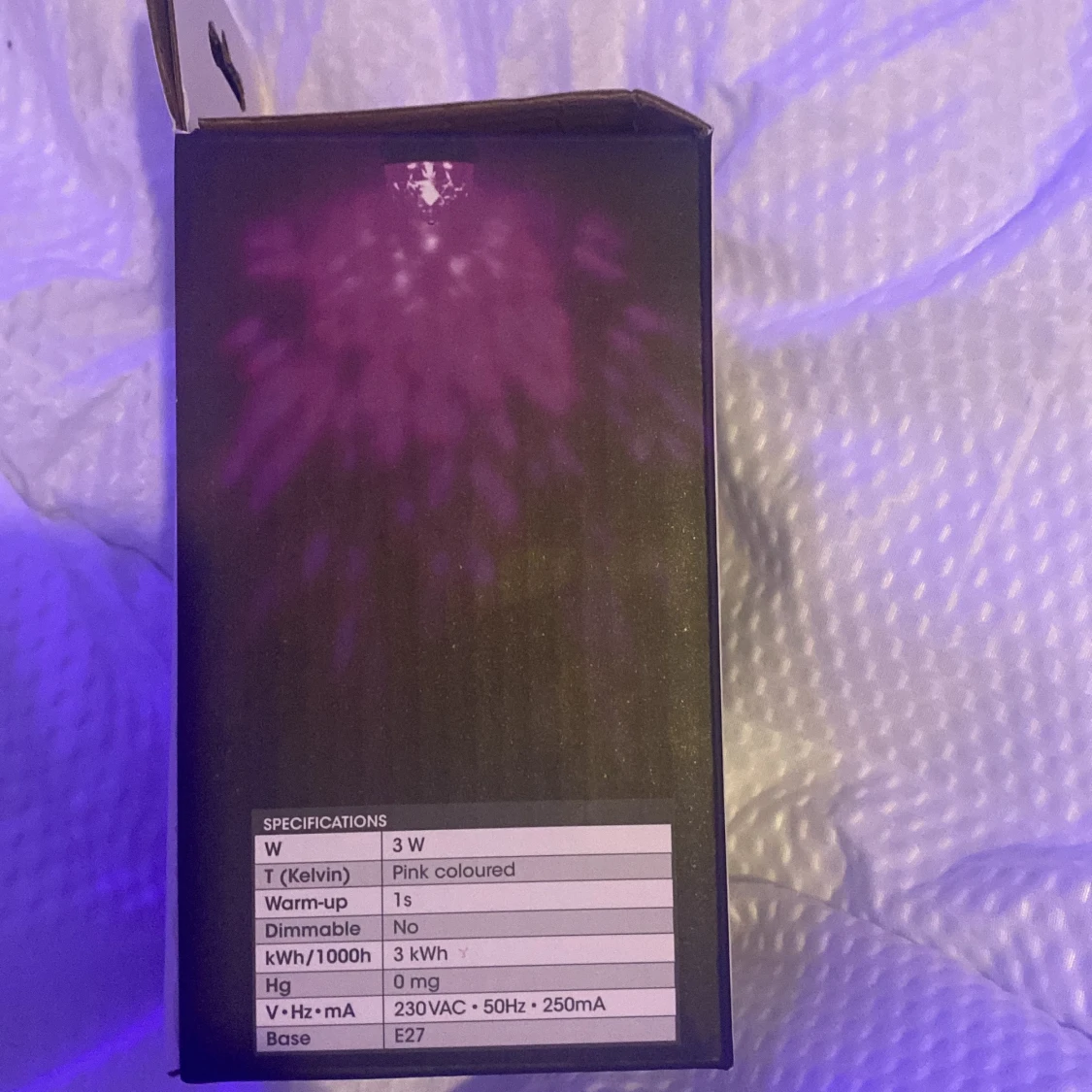 Led disco light bulb lila💜 - 91