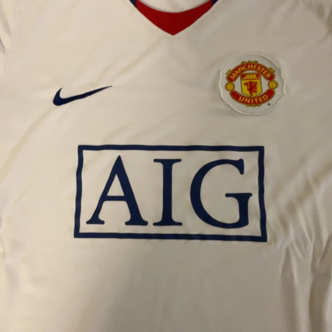  Vintage Manchester United vit bortatröja Nike - 2