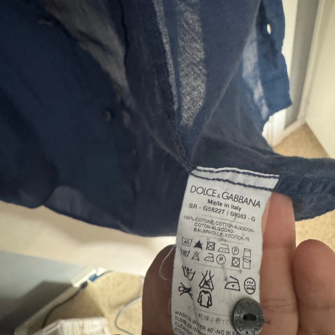 Marinblå skjorta från Dolce & Gabbana - 4