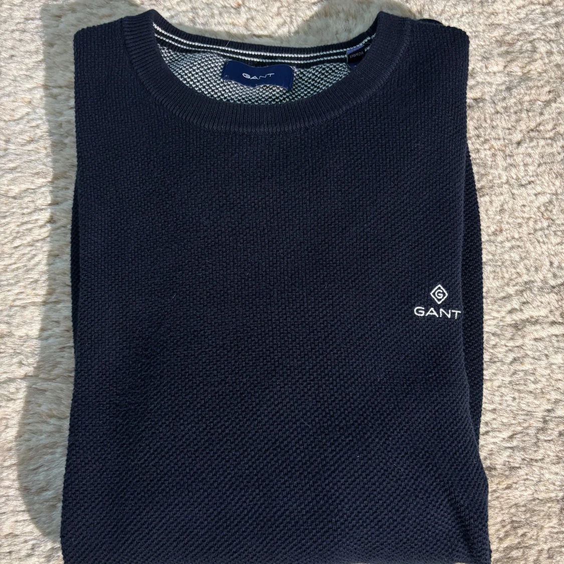 Mörkblå stickad tröja från GANT - 3