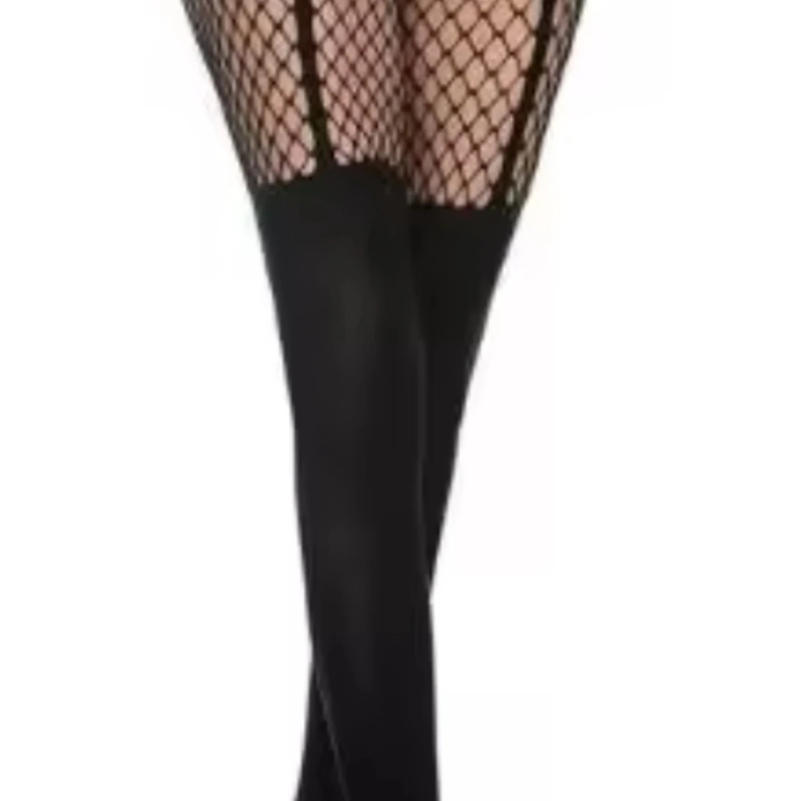  Helt nya Svarta nätstrumpbyxor med opaka partier - 2
