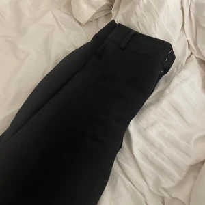 Svarta kostymbyxor från Madlady - Svarta kostymbyxor från Madlady i storlek EU34/Short. Byxorna har klassisk passform med hällor för bälte och stängs med hake och dragkedja. Perfekta för en clean och stilren look.