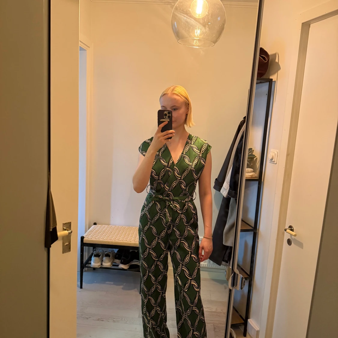 Grön Mönstrad Byxdress från MNG med mönster