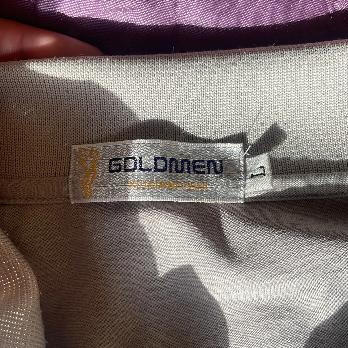 Randig grå pikétröja från Goldmen - 3