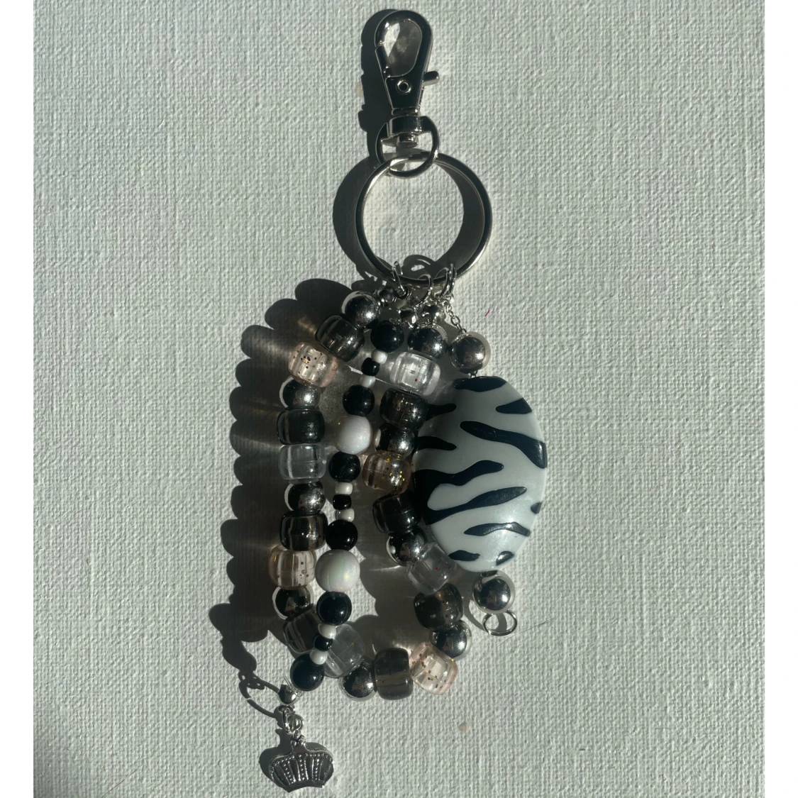 Zebranönstrad bag charm/ nyckelring - 3