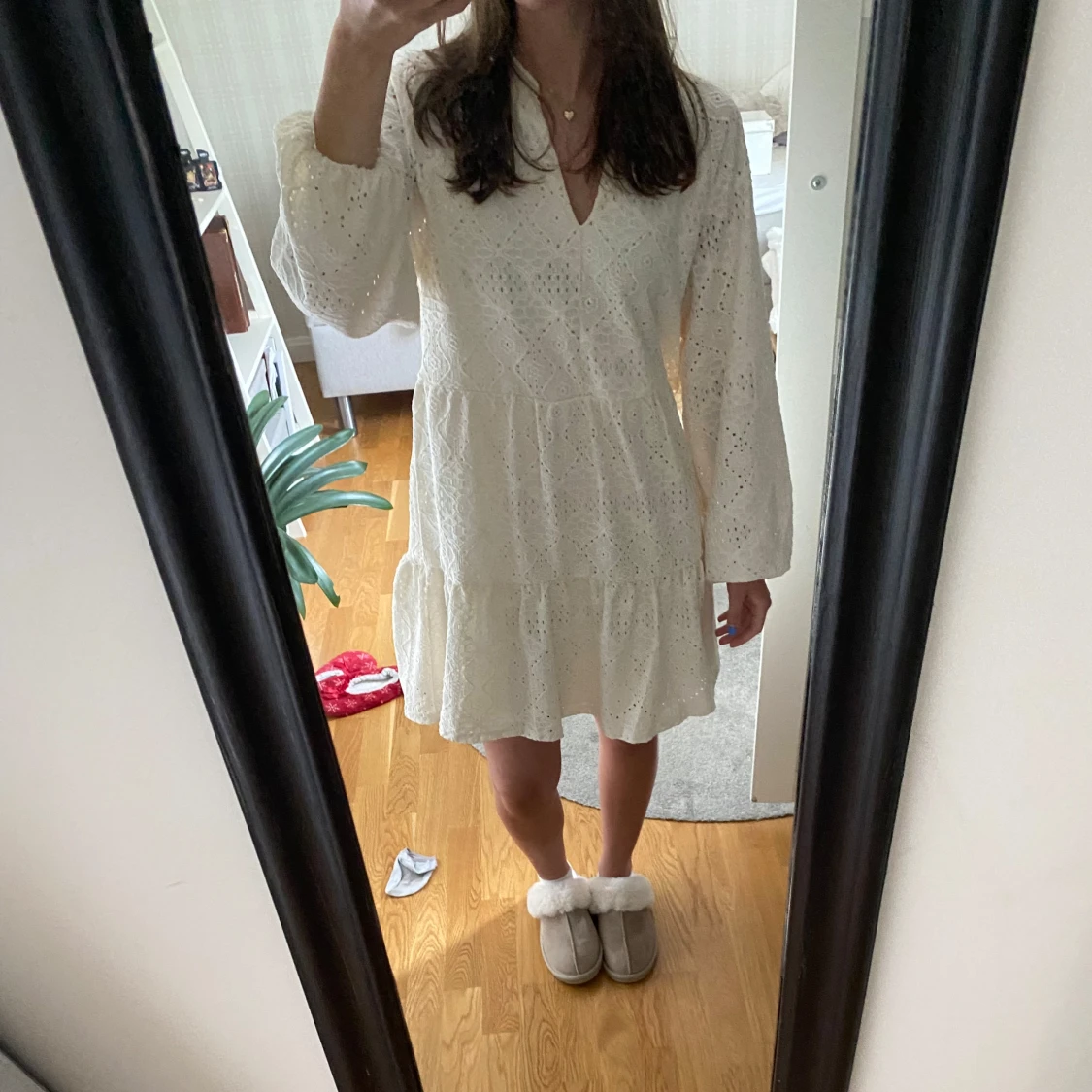 Vit spetsklänning från Object M - 1